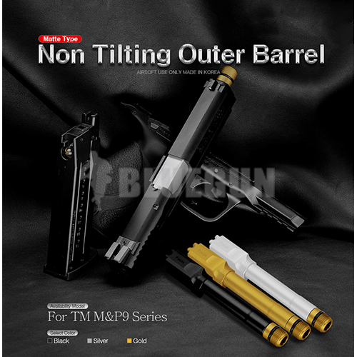 GSI Non Tilting Outer Barrel For MARUI M&amp;P9 [색상선택- GOLD/SILVER/BLACK]