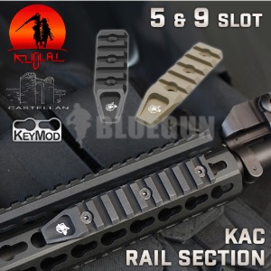 [KUBLAI] KAC Keymod Rail Section / 5&amp;9 Slot : 키모드용 레일 플레이트 - 5슬롯 / 9슬롯 /색상선택 -