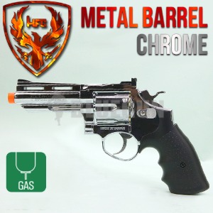 [HFC] 4인치  Revolver / Chrome  가스핸드건 - 각인선택 -